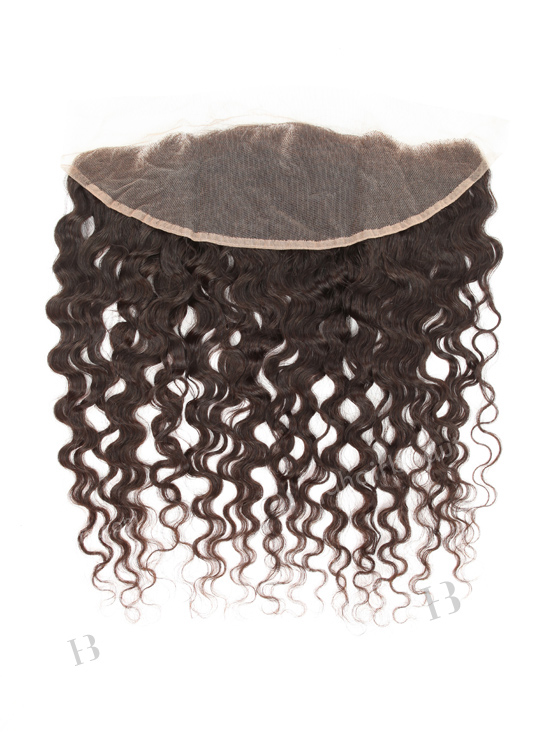 In Stock Brazilian Virgni Hair 16" Natural Curly Natural Color Lace Frontal SKF-075
